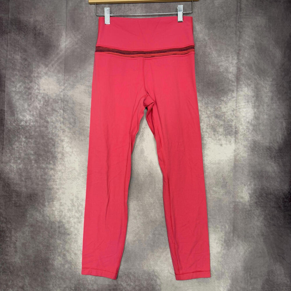 Lululemon Leggings Women Size 6 Pink Align High Rise‎ Yoga Gym Athletic